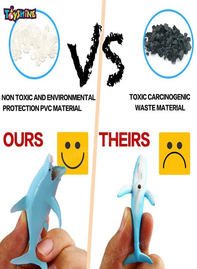 توي شاين مجموعة ألعاب شخصيات حيوانات عالم البحار من توي شاين للأطفال (عبوة من 17 قطعة) - Image 2